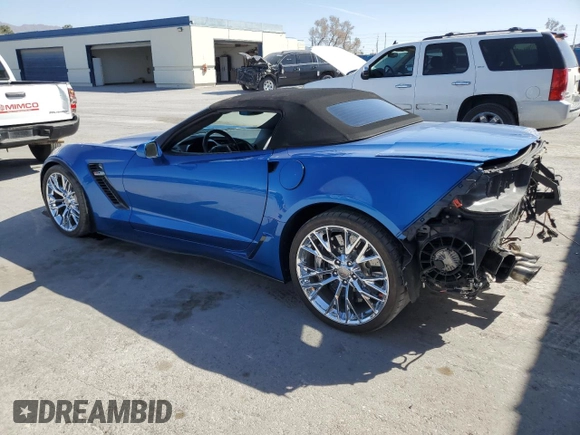 2015 Chevrolet Corvette Z06 3LZ z VIN 1G1YU3D63F5606405, wystawiony jako Copart lot #47130505 z przebiegiem 34 951 mil mil oraz Szkoda całkowita • Salvage title. Historia ofert i sprzedaży dostępna na DreamBid. Obrazek 2.
