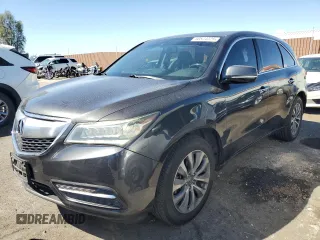 2014 Acura MDX Tech Pkg with VIN 5FRYD3H49EB005026, listed as a Copart auction lot 50574725 with 122,881 mi miles and Salvage Title. Bid and sale history available at carsss.com. Image 1.