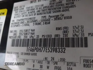 2014 Ford Fusion SE with VIN 1FA6P0H77E5398332, listed as a IAAI auction lot 41907861 with 132,429 mi miles. Bid and sale history available at carsss.com. Image 9.