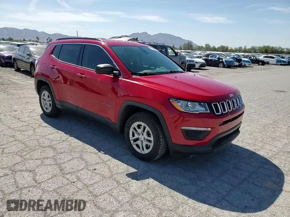 2019 Jeep Compass Sport with VIN 3C4NJCABXKT613530, listed as a Copart auction lot 57901865 with 102,530 mi miles and Salvage title. Bid and sale history available at DreamBid. Image 14.