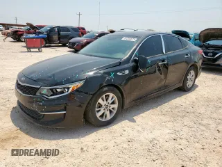 2017 Kia Optima LX with VIN 5XXGT4L37HG177481, listed as a Copart auction lot 61204675 with 108,220 mi miles and Salvage title. Bid and sale history available at DreamBid. Image 1.