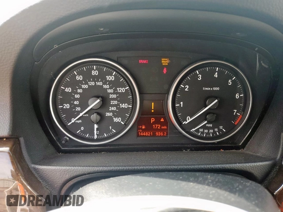 2008 BMW 3 Series 328i with VIN WBAVA37538NL46299, listed as a Copart auction lot 60355545 with 144,821 mi miles and Salvage title. Bid and sale history available at DreamBid. Image 9.