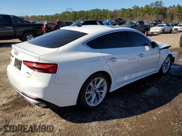 2022 Audi A5 Sportback Premium with VIN WAUABCF59NA006557, listed as a Copart auction lot 40883224 with 60,170 mi miles. Bid and sale history available at carsss.com. Image 3.
