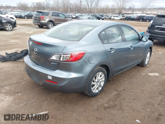2013 Mazda 3 i Grand Touring with VIN JM1BL1W79D1766870, listed as a IAAI auction lot 41691063 with 107,851 mi miles. Bid and sale history available at carsss.com. Image 4.
