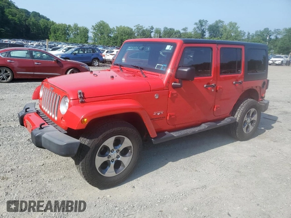 2017 Jeep Wrangler Unlimited Sahara with VIN 1C4HJWEG3HL610297, listed as a Copart auction lot 62060865 with 43,274 mi miles and Salvage title. Bid and sale history available at DreamBid. Image 1.