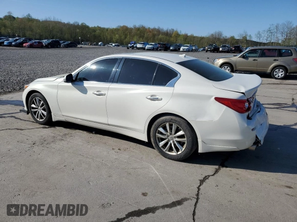 2015 Infiniti Q50 Premium with VIN JN1BV7AR7FM396450, listed as a Copart auction lot 54966605 with 179,342 mi miles and Salvage Title. Bid and sale history available at carsss.com. Image 2.
