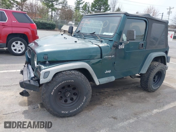 2000 Jeep Wrangler SE with VIN 1J4FA29P0YP728370, listed as a IAAI auction lot 41788463 with 186,995 mi miles. Bid and sale history available at carsss.com. Image 17.
