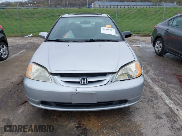 2002 Honda Civic EX with VIN 1HGEM22922L069356, listed as a IAAI auction lot 41988022 with 149,965 mi miles and . Bid and sale history available at carsss.com. Image 12.