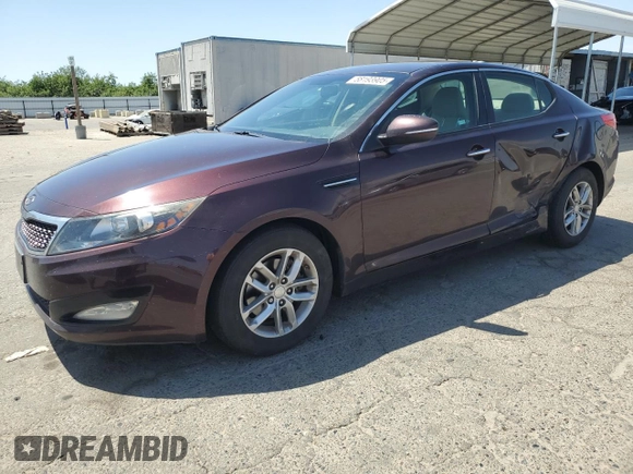 2013 Kia Optima LX z VIN 5XXGM4A70DG230213, wystawiony jako Copart lot #58193905 z przebiegiem 116 106 mil mil oraz Szkoda całkowita • Salvage title. Historia ofert i sprzedaży dostępna na DreamBid. Obrazek 1.