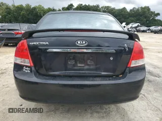 2007 Kia Spectra EX with VIN KNAFE121575466606, listed as a Copart auction lot 72697584 with 91,619 mi miles and Salvage Title. Bid and sale history available at carsss.com. Image 6.