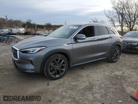 2019 Infiniti QX50 LUXE with VIN 3PCAJ5M32KF141112, listed as a Copart auction lot 44783113 with 37,636 mi miles. Bid and sale history available at carsss.com. Image 1.