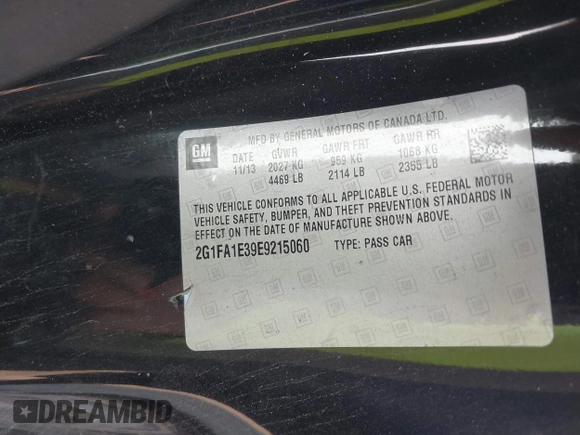 2014 Chevrolet Camaro LS с VIN 2G1FA1E39E9215060, выставлен на аукционе IAAI как лот 42046570 с пробегом 188 933 миль миль и . История ставок и продаж доступна на DreamBid. Изображение 9.