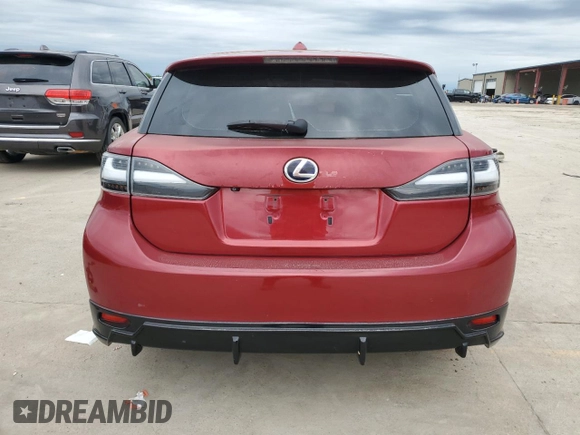2011 Lexus CT 200h with VIN JTHKD5BH4B2039483, listed as a Copart auction lot 55633395 with Not provided miles and Clean title. Bid and sale history available at DreamBid. Image 6.