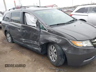 2015 Honda Odyssey EX z VIN 5FNRL5H45FB089268, wystawiony jako IAAI lot #41893484 z przebiegiem 117 402 mil mil oraz . Historia ofert i sprzedaży dostępna na DreamBid. Obrazek 6.