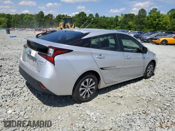 2019 Toyota Prius LE with VIN JTDL9RFUXK3001532, listed as a Copart auction lot 55640085 with 114,477 mi miles and Salvage title. Bid and sale history available at DreamBid. Image 3.