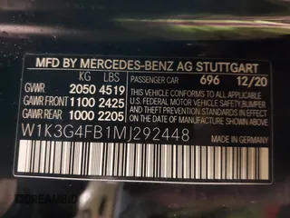 2021 Mercedes-Benz A 220 with VIN W1K3G4FB1MJ292448, listed as a IAAI auction lot 41411406 with 50,679 mi miles and . Bid and sale history available at DreamBid. Image 9.