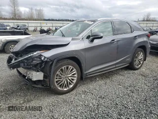 2020 Lexus RX 450h with VIN 2T2JGMDA4LC047483, listed as a Copart auction lot 47561675 with 36,066 mi miles and Salvage title. Bid and sale history available at DreamBid. Image 1.
