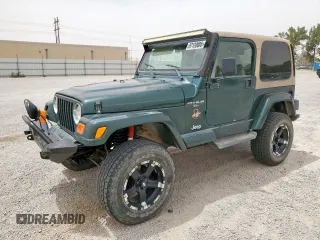 2001 Jeep Wrangler Sahara z VIN 1J4FA59S71P376383, wystawiony jako Copart lot #57120085 z przebiegiem 133 230 mil mil oraz Szkoda całkowita • Salvage title. Historia ofert i sprzedaży dostępna na DreamBid. Obrazek 1.