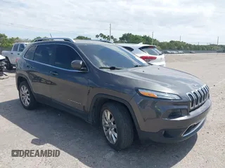 2014 Jeep Cherokee Limited with VIN 1C4PJLDBXEW183095, listed as a IAAI auction lot 41814496 with 89,589 mi miles. Bid and sale history available at carsss.com. Image 1.