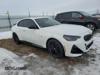 2023 BMW 2 Series 230i xDrive with VIN 3MW33CM01P8D33546, listed as a Copart auction lot 87508845 with 22,704 mi miles and Salvage Title. Bid and sale history available at carsss.com. Image 4.
