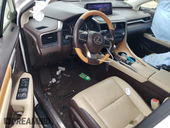 2017 Lexus RX with VIN JTJBZMCA6H2025623, listed as a Copart auction lot 51483695 with 73,646 mi miles and Salvage Title. Bid and sale history available at carsss.com. Image 8.