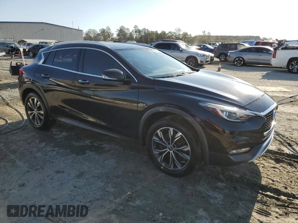 2018 Infiniti QX30 Luxury with VIN SJKCH5CR4JA056321, listed as a Copart auction lot 76099664 with 56,537 mi miles and Salvage Title. Bid and sale history available at DreamBid. Image 4.