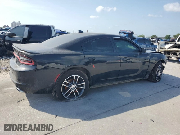 2019 Dodge Charger SXT with VIN 2C3CDXJGXKH653881, listed as a Copart auction lot 54692945 with Not Provided miles and Salvage Title. Bid and sale history available at DreamBid. Image 3.