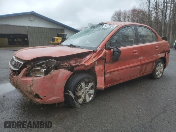 2010 Kia Rio LX with VIN KNADH4A39A6598630, listed as a Copart auction lot 51523545 with 99,896 mi miles and Non Repairable. Bid and sale history available at carsss.com. Image 1.
