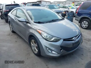 2013 Hyundai Elantra Coupe GS with VIN KMHDH6AE9DU000662, listed as a IAAI auction lot 42100188 with 106,735 mi miles. Bid and sale history available at carsss.com. Image 1.