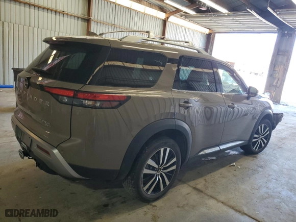 2023 Nissan Pathfinder Platinum with VIN 5N1DR3DK7PC224746, listed as a Copart auction lot 49242495 with 31,442 mi miles and Salvage Title. Bid and sale history available at carsss.com. Image 3.