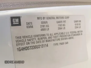 2006 Buick Lucerne CXL with VIN 1G4HD57236U213114, listed as a IAAI auction lot 42010567 with 175,367 mi miles. Bid and sale history available at carsss.com. Image 9.