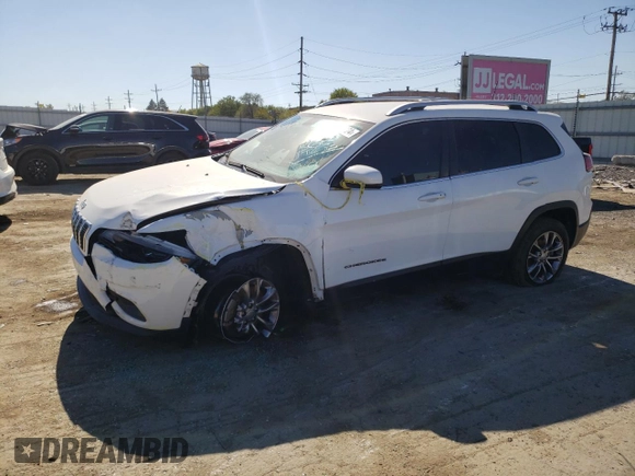 2020 Jeep Cherokee Latitude Plus with VIN 1C4PJLLBXLD620586, listed as a Copart auction lot 75243874 with 98,319 mi miles and Salvage title. Bid and sale history available at DreamBid. Image 1.