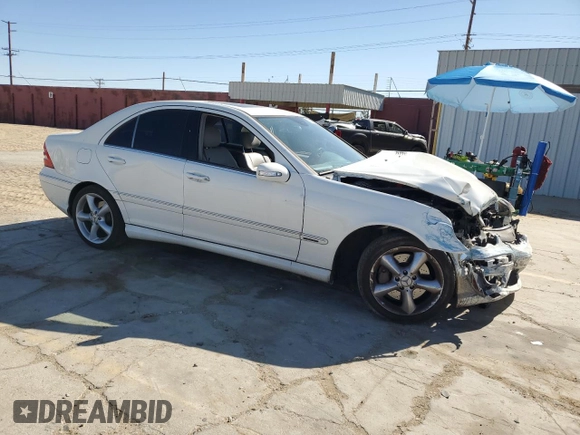 2005 Mercedes-Benz C with VIN WDBRF40J65F600840, listed as a Copart auction lot 52964845 with 206,094 mi miles and Salvage Title. Bid and sale history available at DreamBid. Image 4.