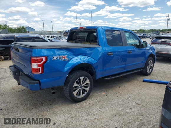 2019 Ford F-150 XL with VIN 1FTEW1EP8KFC61814, listed as a Copart auction lot 57703735 with 105,273 mi miles and Salvage title. Bid and sale history available at DreamBid. Image 3.