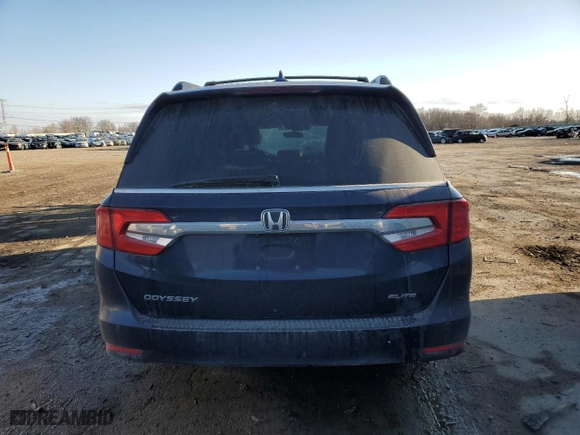 2018 Honda Odyssey Elite with VIN 5FNRL6H95JB087465, listed as a Copart auction lot 46867655 with 197,168 mi miles and Salvage Title. Bid and sale history available at carsss.com. Image 6.