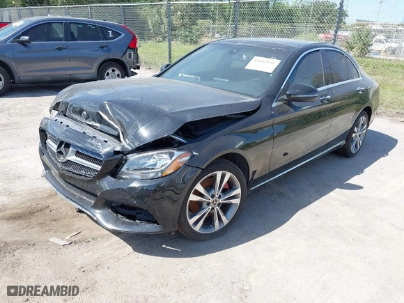 2018 Mercedes-Benz C-Class C 300 with VIN WDDWF4KBXJR404246, listed as a IAAI auction lot 42032191 with 1 mi miles. Bid and sale history available at carsss.com. Image 2.