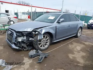 2015 Audi A4 Premium Plus with VIN WAUFFAFLXFN033757, listed as a IAAI auction lot 41854855 with 91,609 mi miles. Bid and sale history available at carsss.com. Image 2.