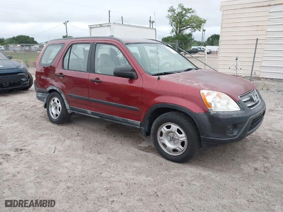 2005 Honda CR-V LX with VIN JHLRD68505C007375, listed as a IAAI auction lot 41979371 with 44,308 mi miles. Bid and sale history available at carsss.com. Image 1.