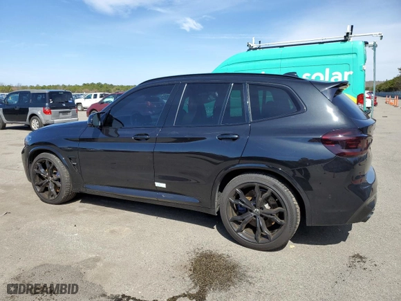2020 BMW X3 M Competition with VIN 5YMTS0C08L9B17256, listed as a Copart auction lot 48644274 with 25,865 mi miles. Bid and sale history available at carsss.com. Image 2.