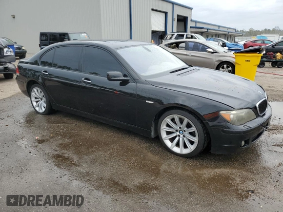 2008 BMW 7 Series 750Li with VIN WBAHN83588DT81267, listed as a Copart auction lot 70256964 with 127,155 mi miles and Salvage Title. Bid and sale history available at DreamBid. Image 4.