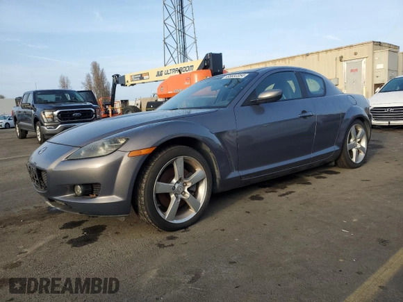 2006 Mazda RX-8 z VIN JM1FE173960204841, wystawiony jako Copart lot #85832354 z przebiegiem 129 871 mil mil oraz Czysty tytuł • Clean title. Historia ofert i sprzedaży dostępna na DreamBid. Obrazek 1.