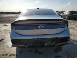 2024 Hyundai Sonata Hybrid SEL with VIN KMHL34JJ6RA092656, listed as a Copart auction lot 47763335 with 14,045 mi miles and Non Repairable. Bid and sale history available at carsss.com. Image 6.