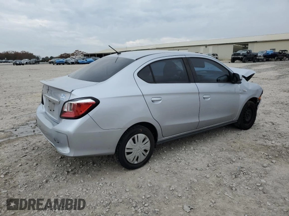 2021 Mitsubishi Mirage ES with VIN ML32FUFJ7MHF01737, listed as a Copart auction lot 82225724 with 71,327 mi miles and Salvage title. Bid and sale history available at DreamBid. Image 3.