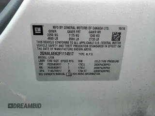2015 Chevrolet Equinox LS with VIN 2GNALAEK2F1114517, listed as a Copart auction lot 54248035 with 186,588 mi miles and Clean Title. Bid and sale history available at carsss.com. Image 13.