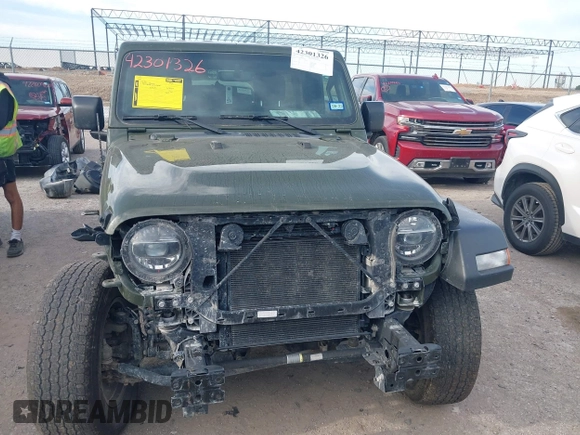 2021 Jeep Wrangler Unlimited Sport S with VIN 1C4HJXDN6MW669228, listed as a IAAI auction lot 42301326 with 64,503 mi miles and . Bid and sale history available at DreamBid. Image 12.