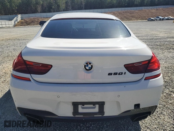 2014 BMW 6 Series 650i with VIN WBA6B2C58ED129575, listed as a Copart auction lot 48711525 with 78,681 mi miles and Salvage Title. Bid and sale history available at carsss.com. Image 6.
