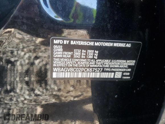 2023 BMW 8 Series M850i z VIN WBAGV8C02PCK67527, wystawiony jako Copart lot #80470154 z przebiegiem 17 873 mil mil oraz Szkoda całkowita • Salvage title. Historia ofert i sprzedaży dostępna na DreamBid. Obrazek 12.
