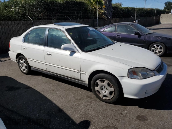 2000 Honda Civic EX with VIN JHMEJ8647YS004508, listed as a Copart auction lot 76315554 with 204,597 mi miles and Clean Title. Bid and sale history available at carsss.com. Image 4.