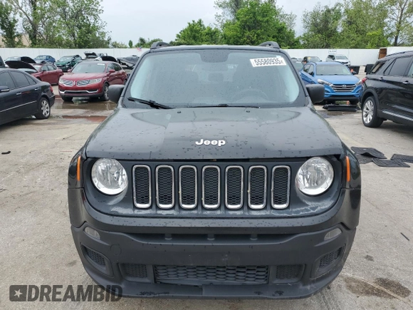 2017 Jeep Renegade Sport with VIN ZACCJAAB6HPF81011, listed as a Copart auction lot 55580935 with 150,743 mi miles and Salvage title. Bid and sale history available at DreamBid. Image 5.