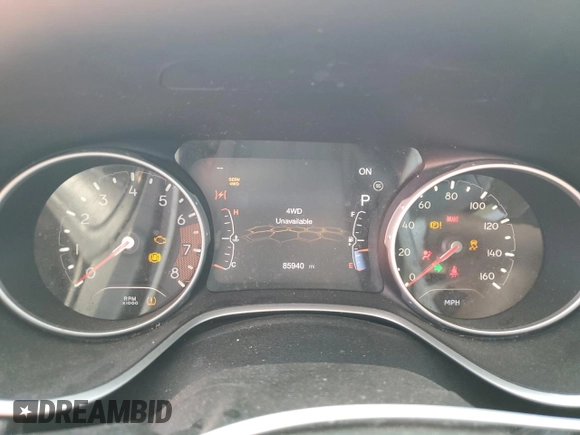 2019 Jeep Compass Altitude z VIN 3C4NJDBBXKT656785, wystawiony jako Copart lot #59485815 z przebiegiem 85 940 mil mil oraz Szkoda całkowita • Salvage title. Historia ofert i sprzedaży dostępna na DreamBid. Obrazek 9.